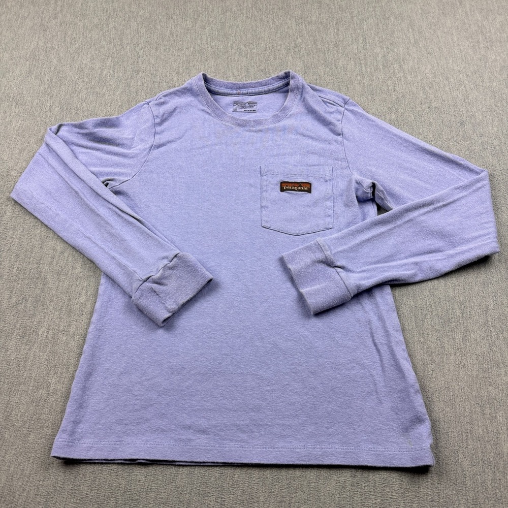 Patagonia Shirt Womens XS Purple Long-Sleeved Work Pocket Organic Cotton 53335